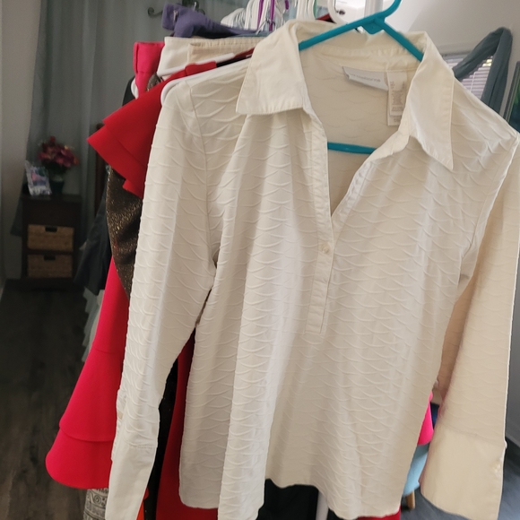 Liz Claiborne Tops - White Textured Women's Top
